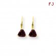 14k 6mm Rhodalite Garnet leverback earring