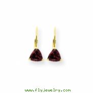 14k 6mm Rhodalite Garnet leverback earring