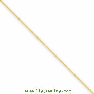 14k .6mm Solid Polished Cable Chain