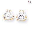 14k 6mm Trillion Cubic Zirconia earring