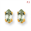 14k 6x3 Marquise Green Amethyst Earring