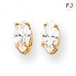 14k 6x3mm Marquise Cubic Zirconia earring
