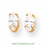 14k 6x3mm Marquise Cubic Zirconia earring