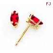 14k 6x3mm Marquise Ruby earring