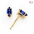 14k 6x3mm Marquise Sapphire earring