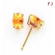 14k 6x4mm Oval Citrine earring