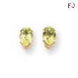 14k 6x4mm Oval Peridot earring