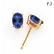 14k 6x4mm Oval Sapphire earring