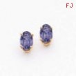 14k 6x4mm Oval Tanzanite earring