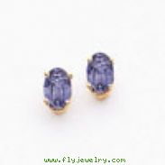 14k 6x4mm Oval Tanzanite earring