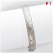 14k 7/16 WG Florentine Engraved Hinged Bangle