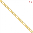 14k 7mm Flat Figaro Chain anklet