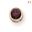 14k 7mm Garnet bezel pendant