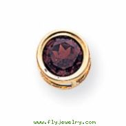 14k 7mm Garnet bezel pendant