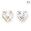 14k 7mm Heart Cubic Zirconia earring