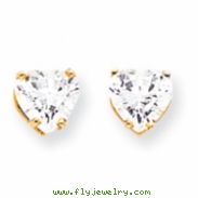 14k 7mm Heart Cubic Zirconia earring