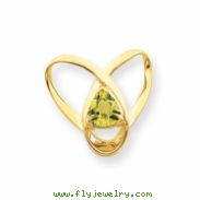 14k 7mm Peridot Slide