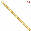 14k 7mm Polished Fancy Link Bracelet