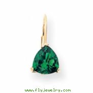 14k 7mm Trillion Mount St. Helens leverback earring