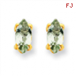 14k 7x3.5 Marquise Green Amethyst Earring