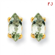 14k 7x3.5 Marquise Green Amethyst Earring