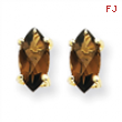 14k 7x3.5 Marquise Smokey Quartz Earring