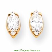 14k 7x3.5mm Marquise Cubic Zirconia earring