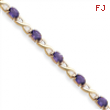 14k 7x5mm Oval Amethyst bracelet