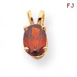 14k 7x5mm Oval Garnet pendant