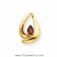 14k 7x5mm Pear Garnet Slide