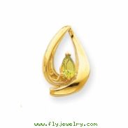 14k 7x5mm Pear Peridot slide