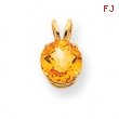 14k 8mm Citrine pendant