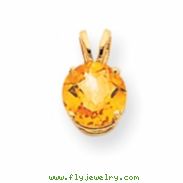 14k 8mm Citrine pendant