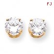 14k 8mm Cubic Zirconia Earrings