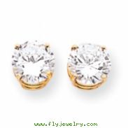 14k 8mm Cubic Zirconia Earrings