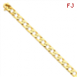 14k 8mm Hand-polished Fancy Link Chain bracelet