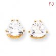 14k 8mm Trillion Cubic Zirconia earring