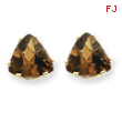 14k 8mm Trillion Smokey Quartz Earring