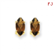 14k 8x4 Marquise Smokey Quartz Earring