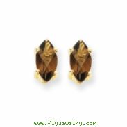 14k 8x4 Marquise Smokey Quartz Earring