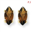 14k 8x4 Marquise Smokey Quartz Earring