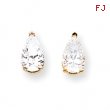 14k 8x5mm Pear Cubic Zirconia earring