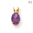 14k 8x6mm Oval Amethyst pendant