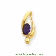 14k 8x6mm Oval Amethyst slide