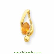 14k 8x6mm Oval Citrine slide