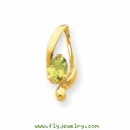 14k 8x6mm Oval Peridot Slide