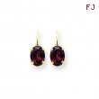 14k 8x6mm Oval Rhodalite Garnet leverback earring