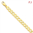 14k 9.25mm Hand-polished Fancy Link Chain bracelet