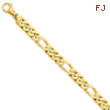 14k 9.2mm Polished Fancy Link Bracelet