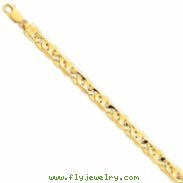 14k 9mm Hand-polished Link Necklace chain